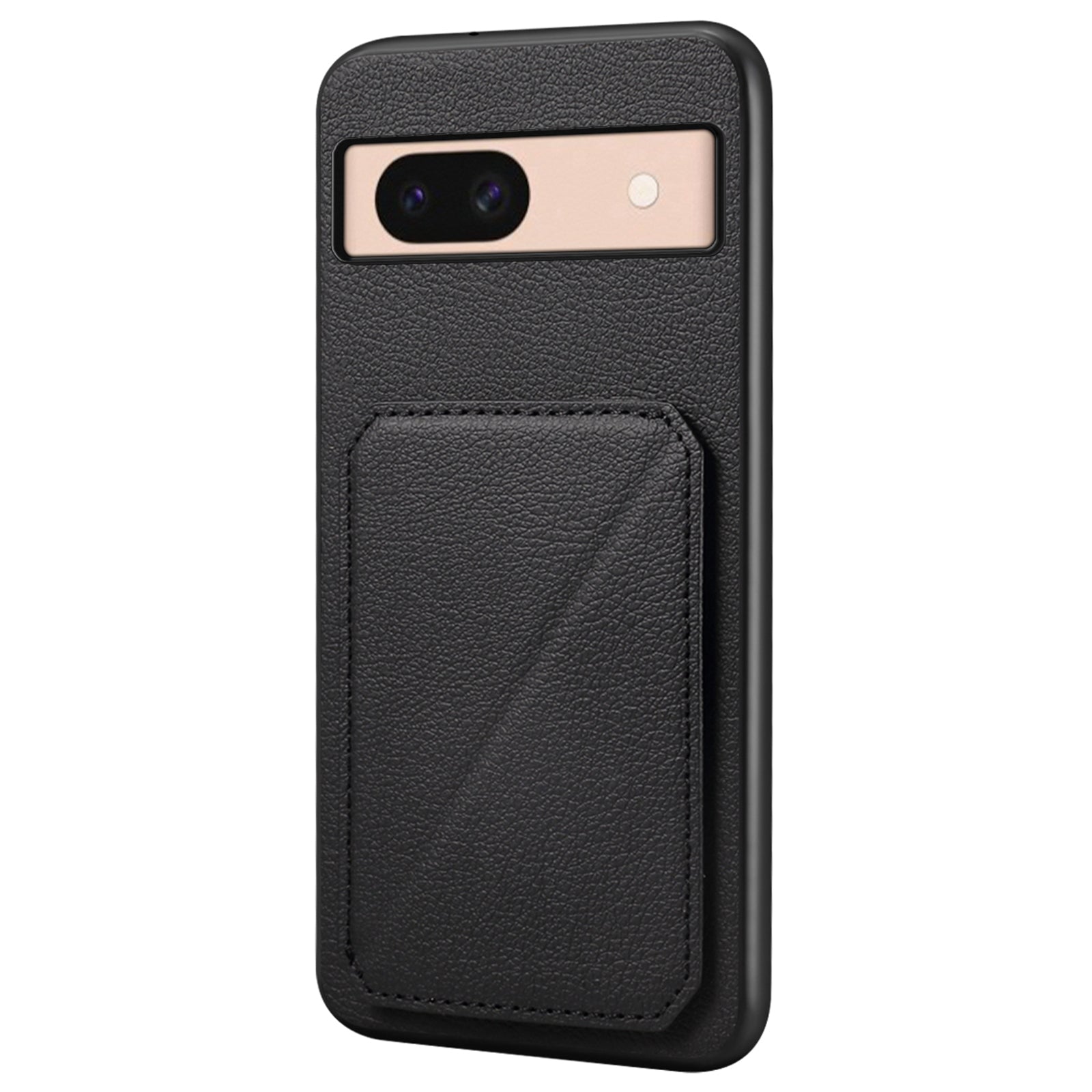 For Google Pixel 8a Case Kickstand Leather+PC+TPU Phone Cover with Hidden Card Holder For Google Pixel 8a Case Kickstand Leather+PC+TPU Phone Cover with Hidden Card Holder